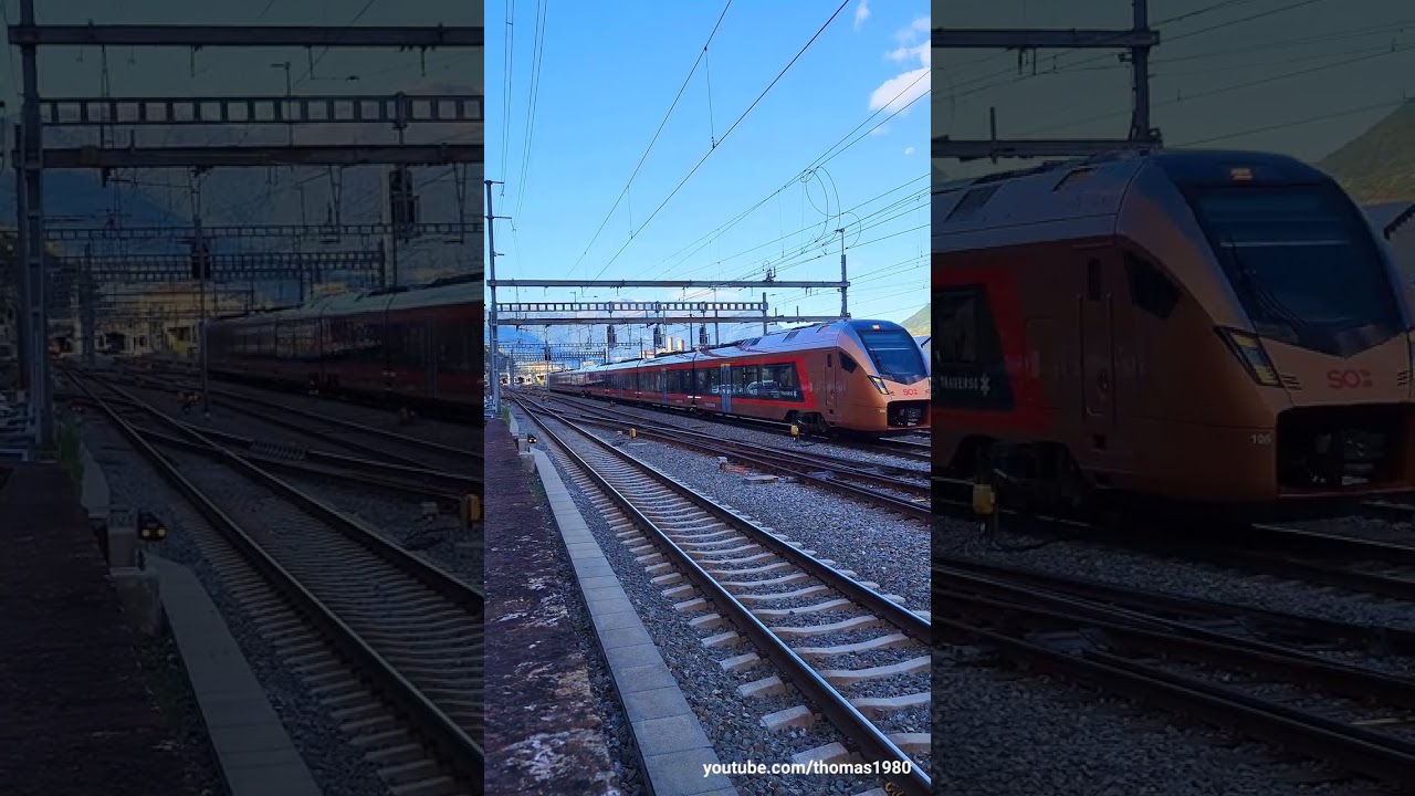 GOTTHARD-VIBES! 🚄 SOB Traverso im Gleisvorfeld Bellinzona | Tessin 2023 #shorts