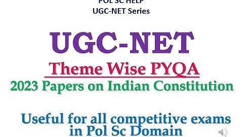UGC-NET: Theme Wise Past  Year