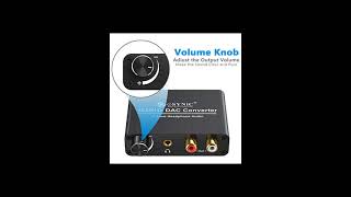 192kHz DAC Converter eSynic Digital to Analog Converter Volume Control Digital Optical Coaxial