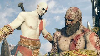 Old Kratos vs Young Kratos Dragon Battle Mod Kratos Defeats His Past God of War Valhalla Boss