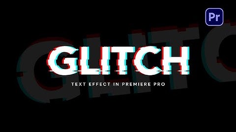 How to Make GLITCH EFFECT in Premiere Pro CC -  Text Animation ( Sinhala Tutorial )