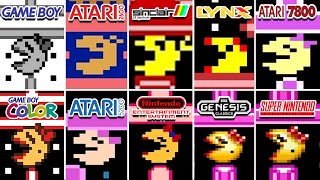 Ms. Pac-Man (1981) GB vs Atari2600 vs ZXS vs Lynx vs A7800 vs GBC vs A5200 vs NES vs Genesis vs SNES