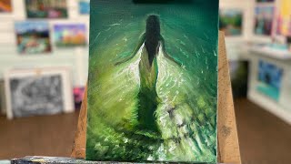 How To Paint “Lady Of The Water” Step by step painting tutorial  ACRYLIC