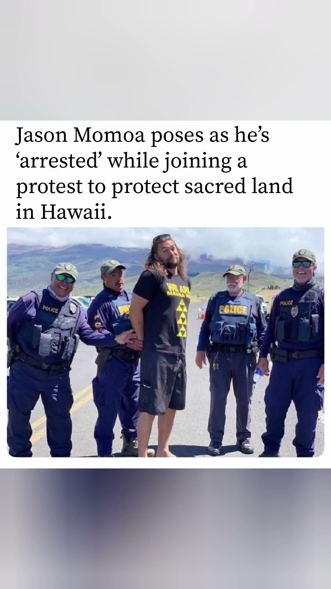 Jason Momoa “Arrested” in Hawaii Land Protest#viral# funnyshorts#viralshorts