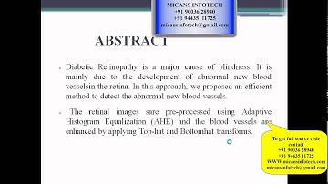 A Novel Approach  for  the  Detection  of New  Vessels  in the  Retinal  Images