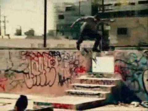 [regular speed] Eric Koston's Kickflip in Fully Flared Intro - YouTube