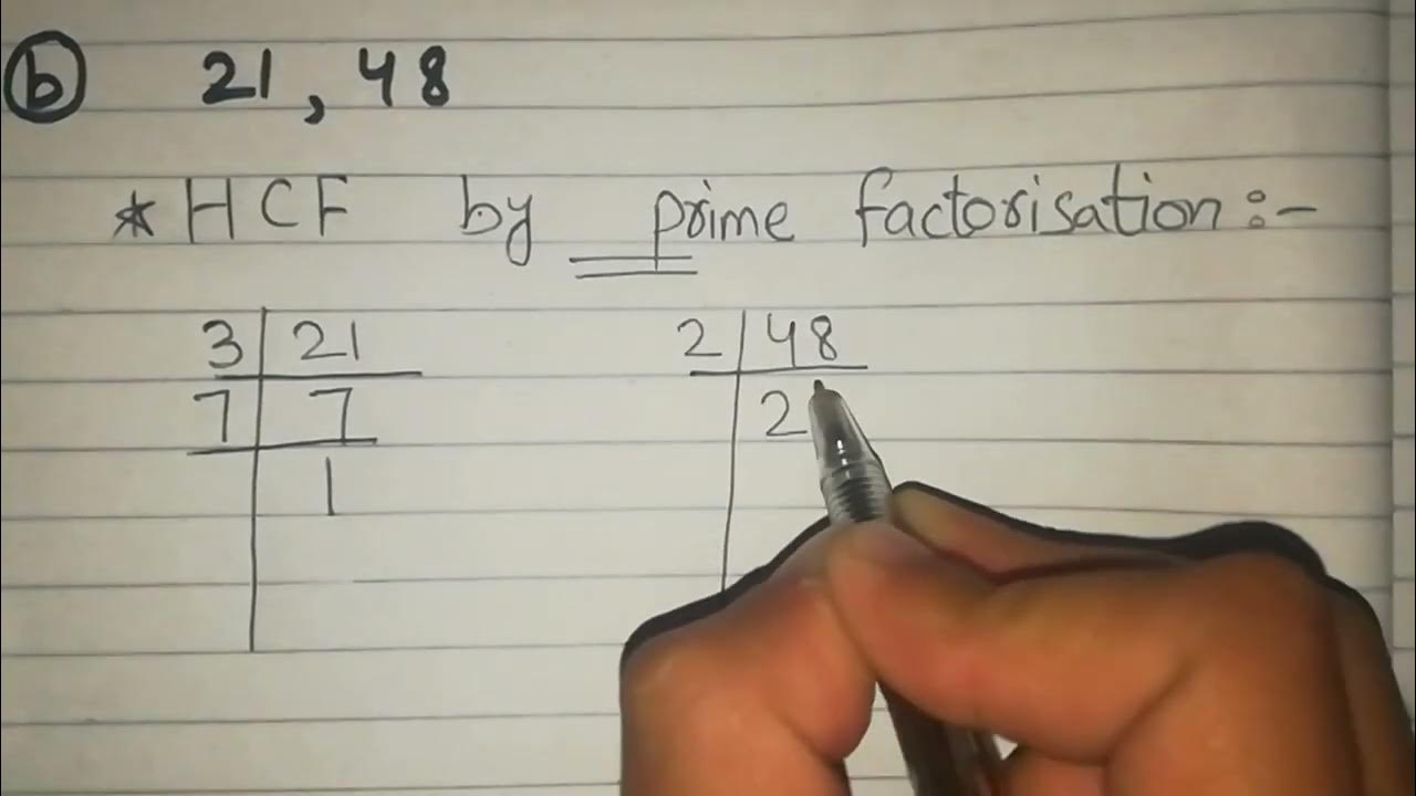 HCF of 21 , 48 by Prime Factorisation method || How to find HCF of Two ...