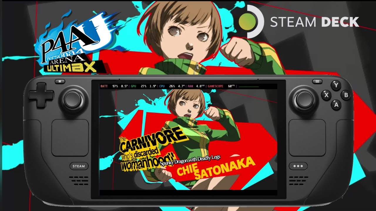 Steam Deck Test: Persona 4 Arena Ultimax- Chie Satonaka