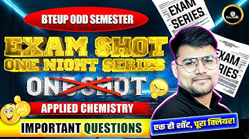 Applied Chemistry By Rahul Sir |⚡ONESHOT🔥VVIP QUESTIONS |1stsemester #astechnic #upbtepolytechnic