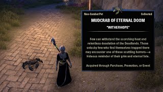 Mudcrab Of Eternal Doom Elder Scrolls Online Non Combat Pet