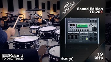 Roland TD-20X & TDW-20 Real Acoustics Sound Edition: Custom kits by drum-tec