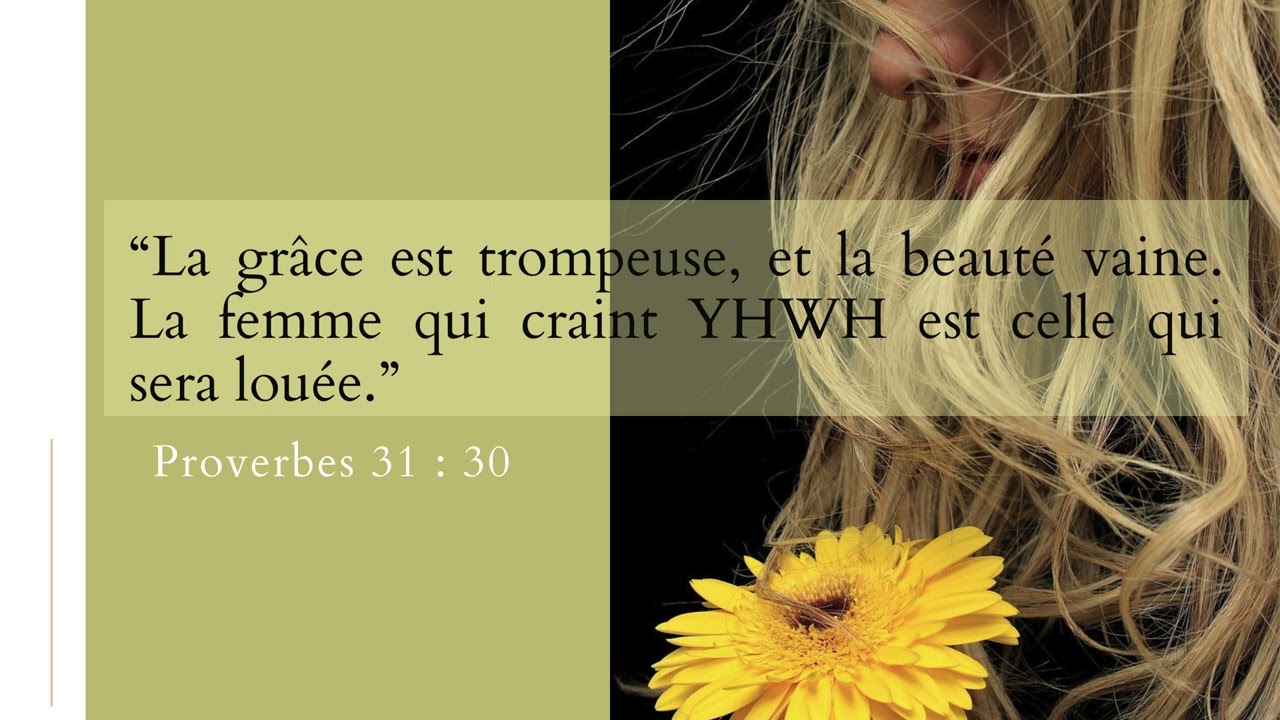 FEMME...CRAINT LE SEIGNEUR!