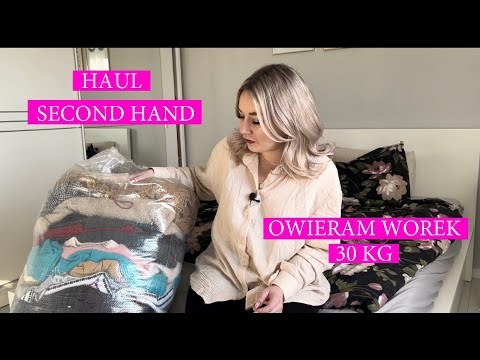 Haul second hand/Kupiłam 30 kg odzieży używanej/Otwieram worek z Anglii/ Pakiet z hurtowni