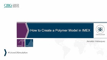 CMG Tutorial: How to Create a Polymer Model in IMEX