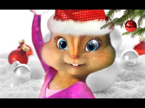 JINGLE BELL ROCK  Chipmunks Christmas Chipettes Song with LYRICS merry XMAS ! Alvin x-mas music!