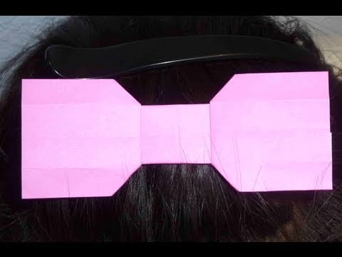 How To Make Cute Pink Ribbon Origami Cinta リボン折り紙折り方 Youtube