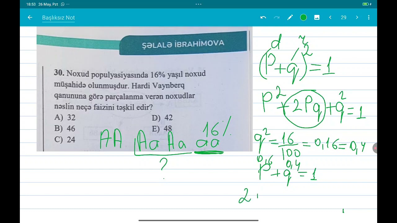 lV qruplar imtahandan öncə izləyin. Hardi Vaynberq qanunu