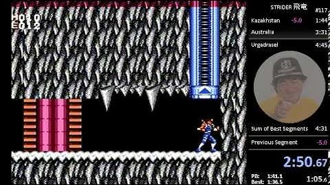 Strider (NES) - real-time speedrun in 4:31