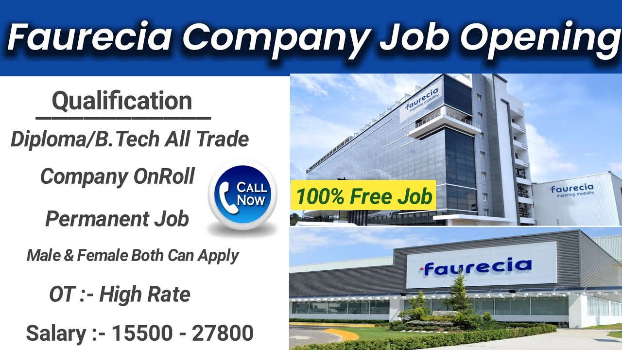 How to Get Job In Faurecia Company Pune 2023 job in pune Diploma/B