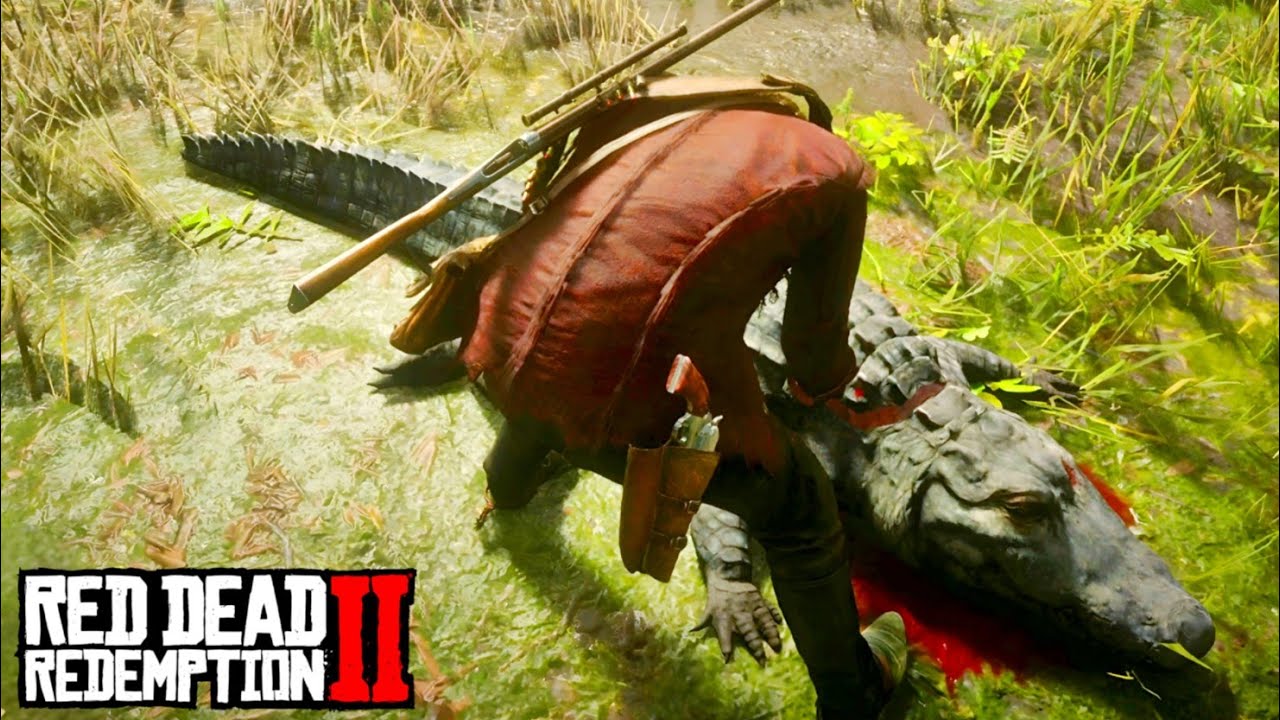 Red Dead Redemption 2 American Alligator Hunt & Saddle Crafting | RTX ...