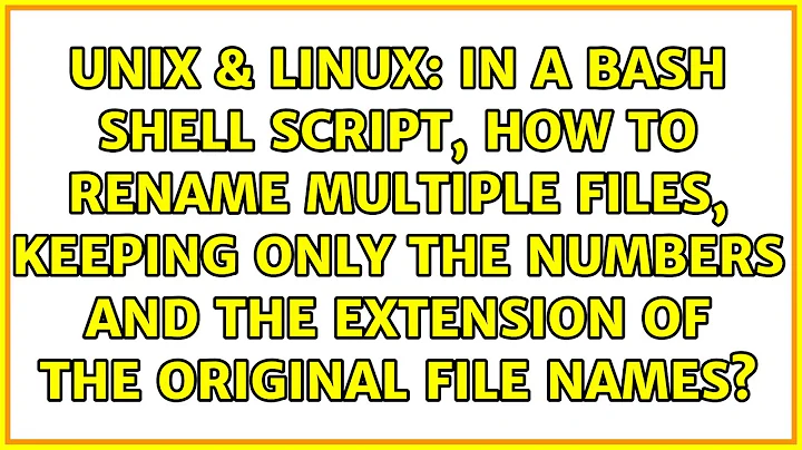 In a bash shell script, how to rename multiple files, keeping only the numbers and the extension...