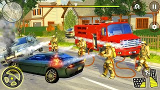 Real Fire Truck Driving Simulator - 3D Fire Fighter VAN Driver Games | Android Gameplay screenshot 4