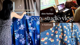 Sewing studio vlog🩵 | slow fashion | small business (Feb-Mar 2023)