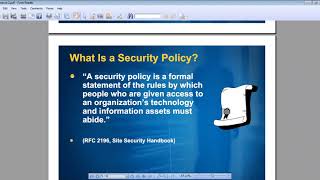 2 part 1 Securing the Network using Security Planning and Policy