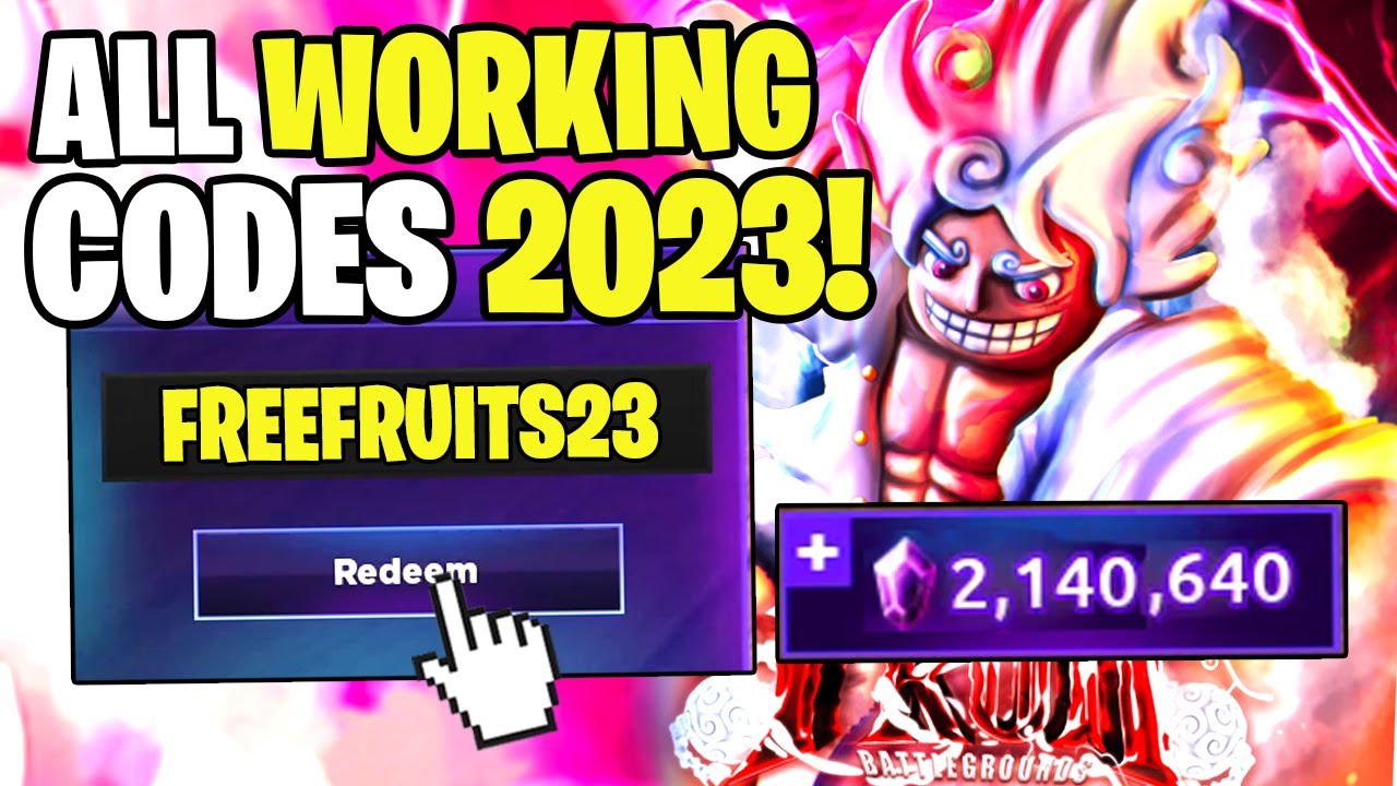 NEW* ALL WORKING GEAR 5 UPDATE CODES FOR FRUIT BATTLEGROUNDS 2023! ROBLOX FRUIT  BATTLEGROUNDS CODES 