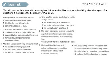 B2 Exam Booster - Listening P4 WS3