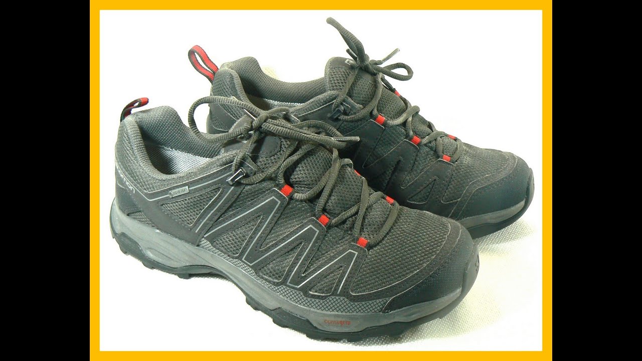 Salomon Wentwood GTX Womens Hiking Walking Shoes / Trainers 398593 UK 8 In  Grey - YouTube