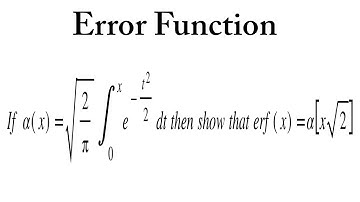 Error function solved examples