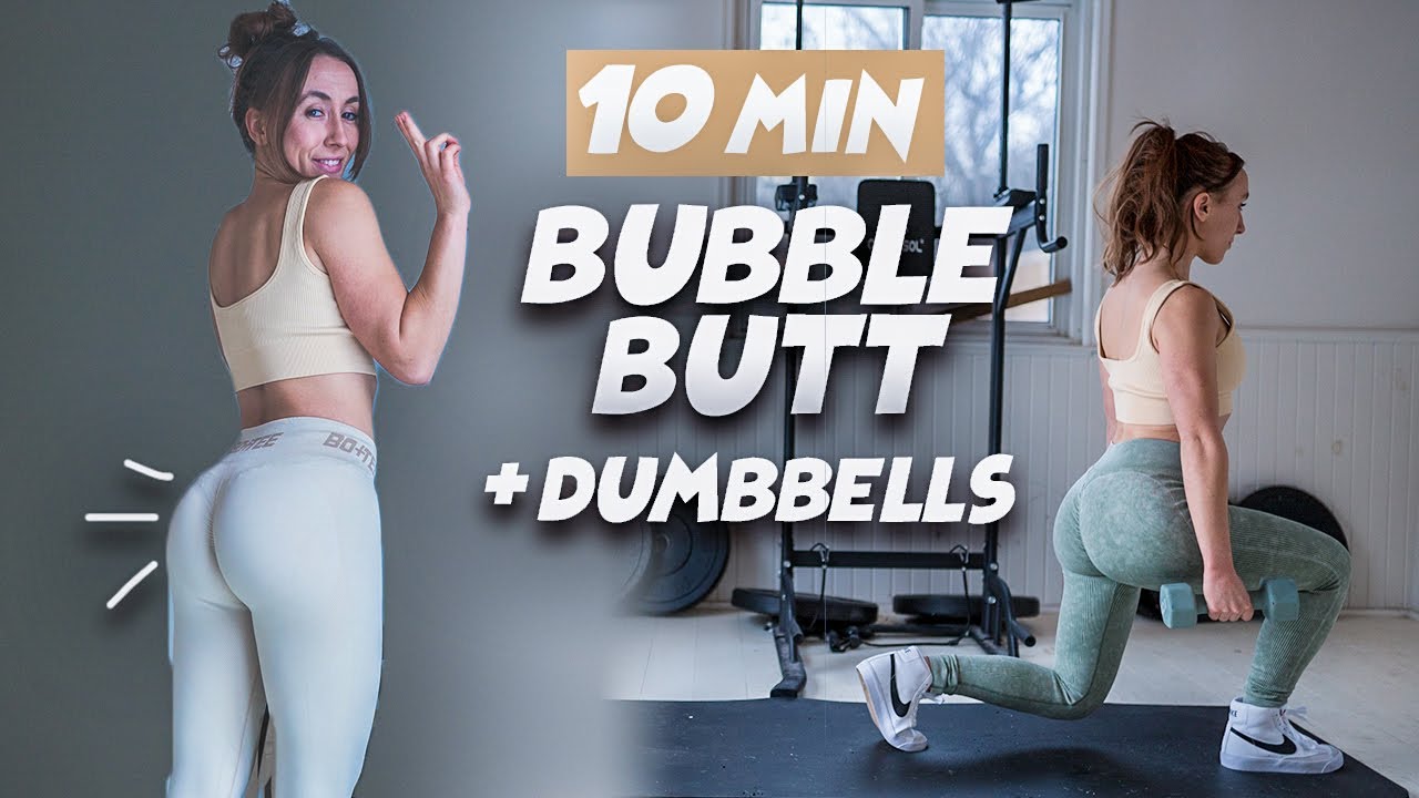 10 Min Bubble Butt Workout With Dumbbell At Home Movewithmel Youtube 