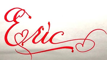 Eric Name Signature Calligraphy Status | How to Draw, Cursive Calligraphy with Cut Marker