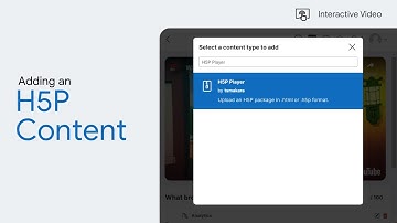 Adding an H5P Content