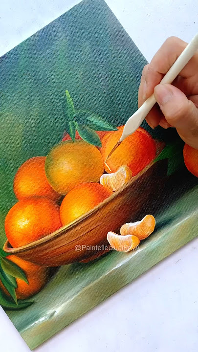 How to Paint Orange 🍊😱 #shorts