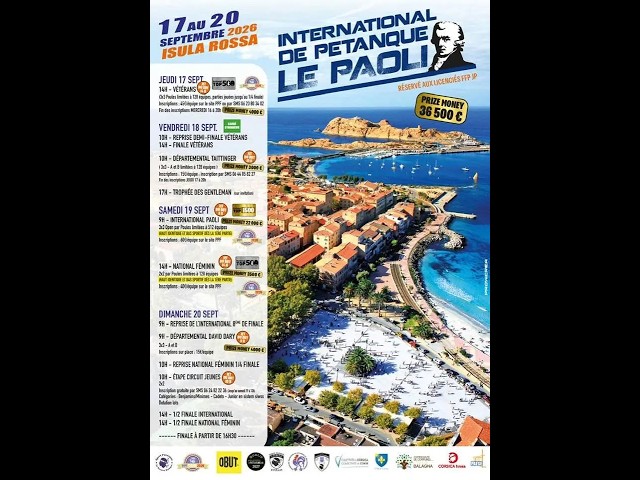 Miniature de la vidéo : PPF TOUR MASCULIN 2026 - Étape 12 - ÎLE-ROUSSE (2B) - Demi-finale - POLETTI vs COUSIN (FRANCE).