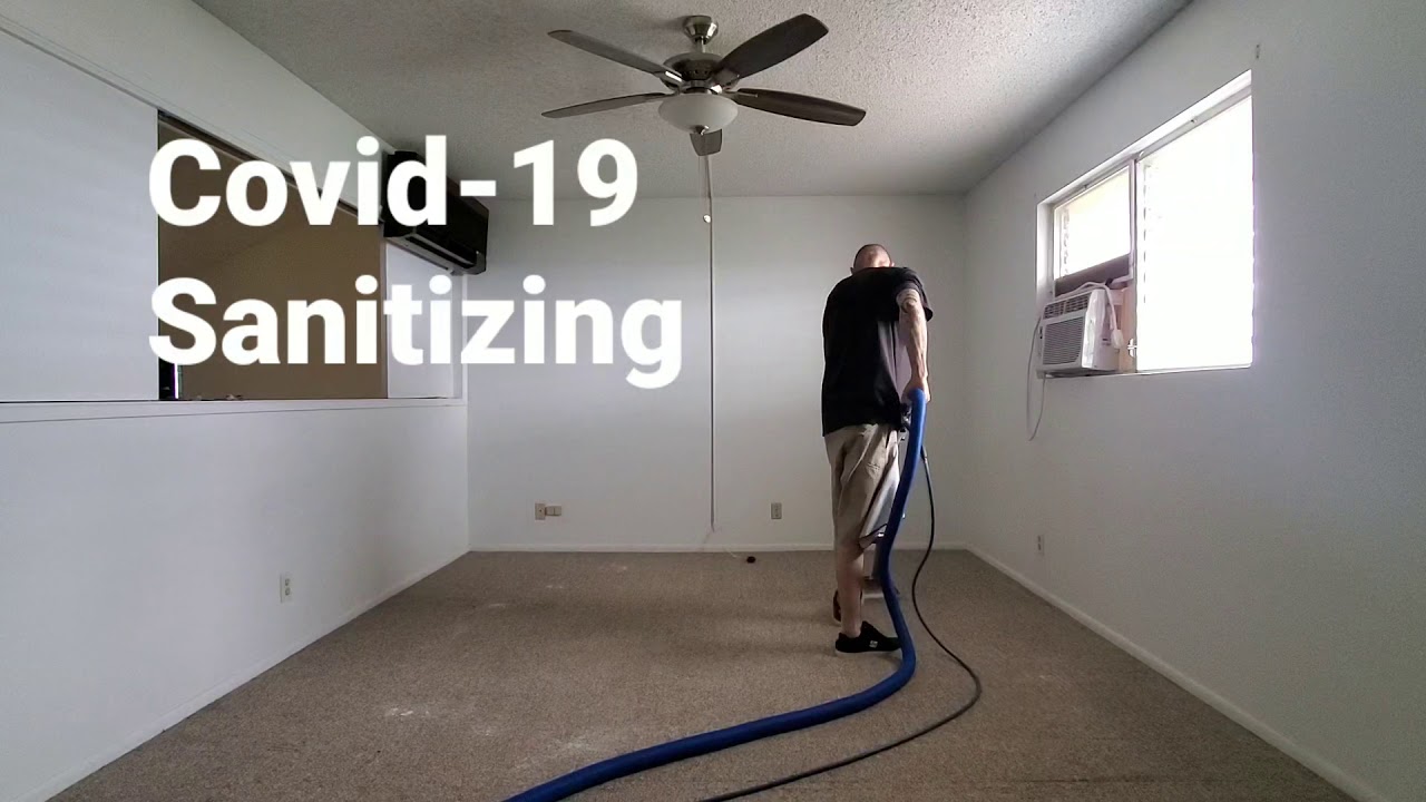 Carpet Cleaning St. George, Utah. Sanitizing carpet with steam and a pretreatment solution.