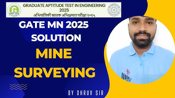 Mine Surveying Solution | GATE MN 2025 | By Dhruv Sir @mine_gate