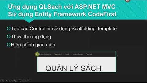 Tạo ứng dụng web Quản lý sách với ASP.NET MVC - Sử dụng Entity Framework CodeFirst