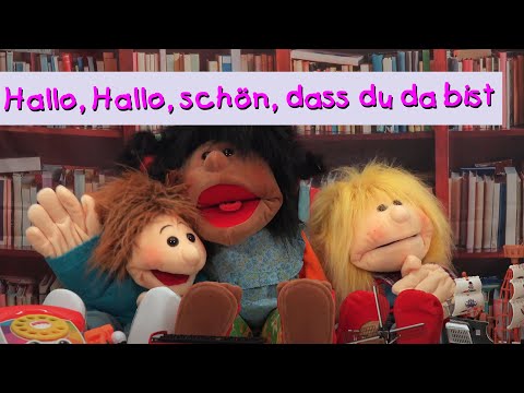 Hallo, Hallo, schön, dass du da bist || Kinderlieder mit Puppen