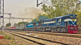 Swarna Jayanti Rajdhani Express With Resurgent Alco Twins | Vatva WDM3A Beasts.