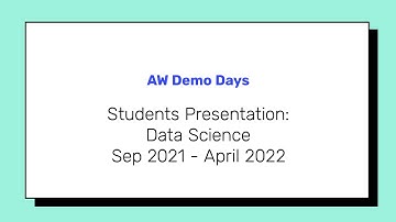 Data Science Course - Remote Demo Day