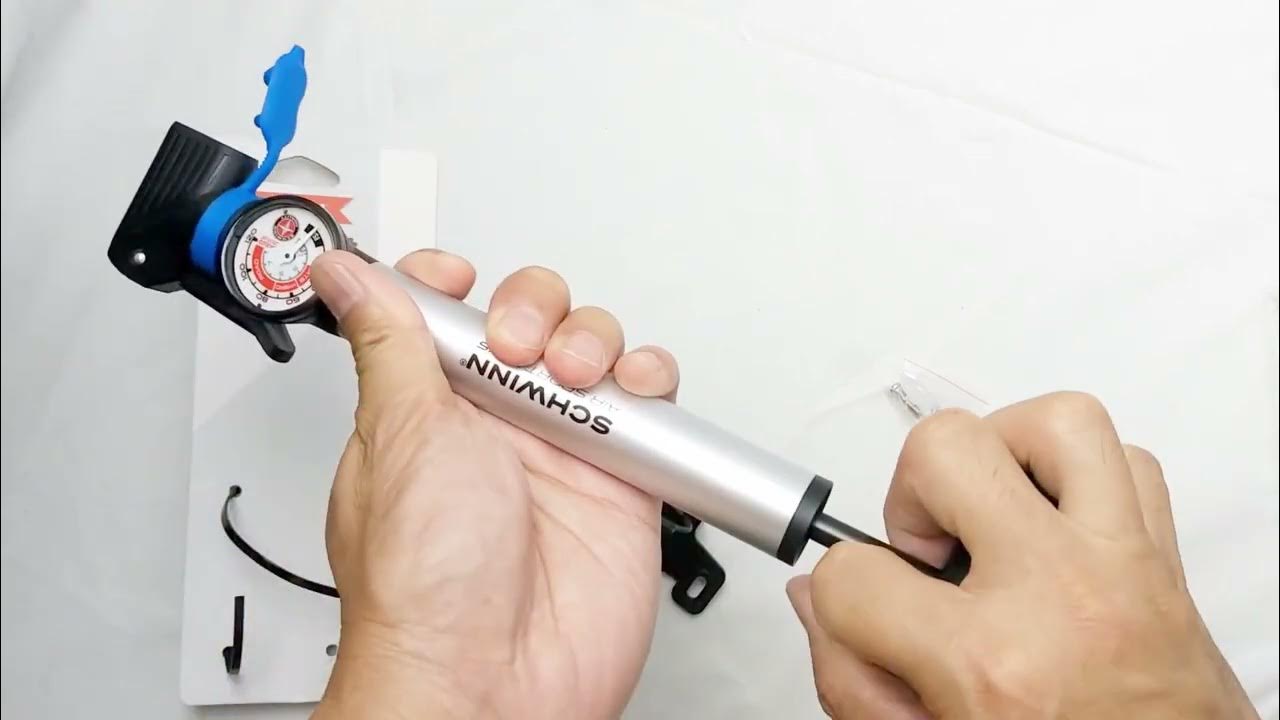 Schwinn Air Sport Bike Frame Pump with Gauge, Fits Schrader and Presta