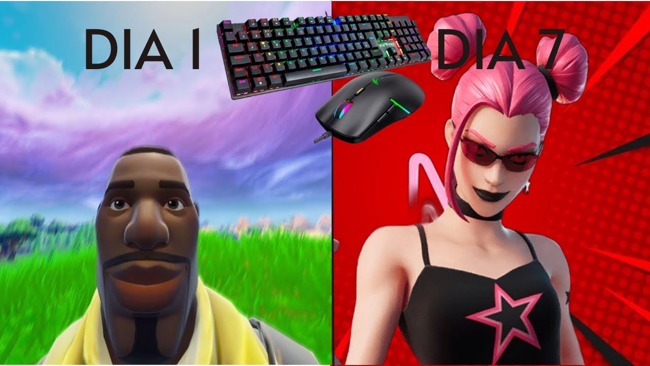 MEU PROGRESSO NO FORTNITE NO MOUSE E TECLADO EM UMA SEMANA - YouTube