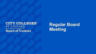 Regular Board Meeting August 7th, 2025