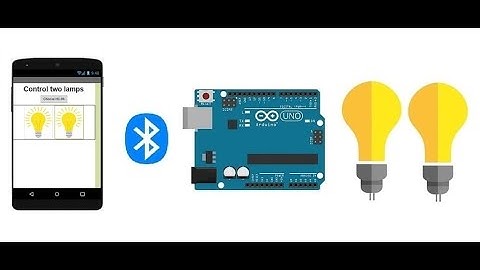 Allumer deux #lampes  connectées à la #carte  #arduino  #uno  via #bluetooth