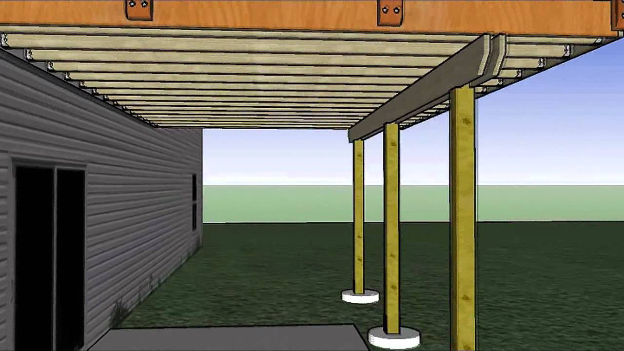 14'x20' Deck with Corner Arbor Sketchup Animation - YouTube