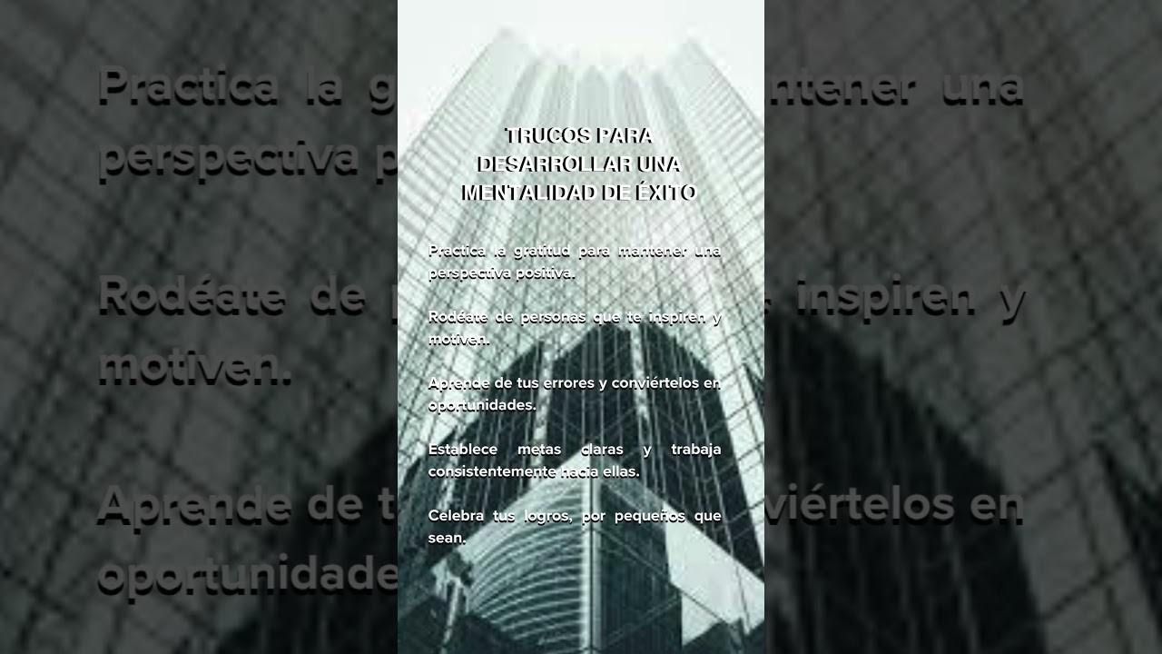 Trucos para triunfar: ¡transforma tu mentalidad! 💪✨