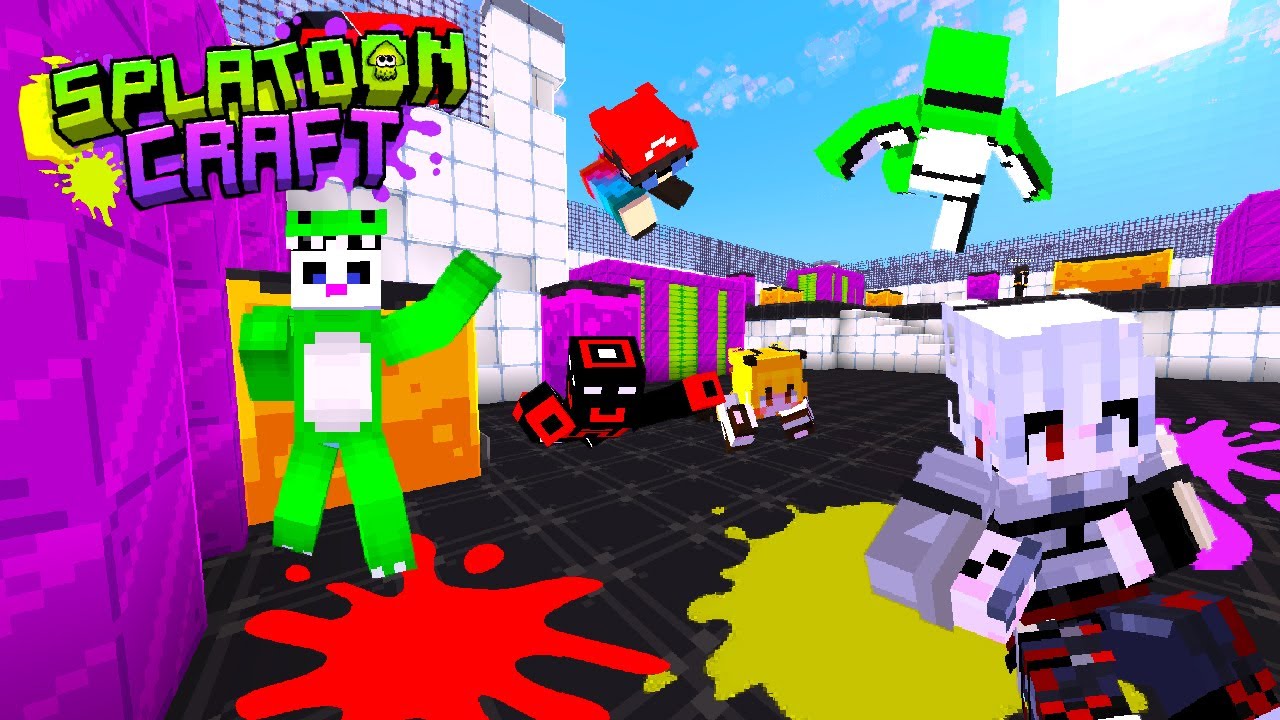 Minecraft Splatoon Y PINTAMOS TODA LA CASA | EVENTO DE MINECRAFT SPLATOON CRAFT - YouTube